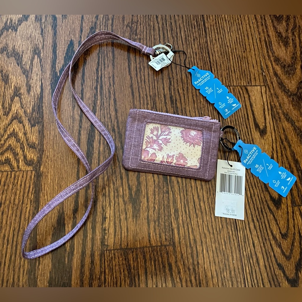 NWT/Never Used Vera Bradley ReACTIVE Zip ID Case & Lanyard